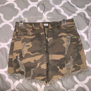 Dance & Marvel Skirts - Distressed Camo Mini Skirt Dance & Marvel Skirts - Distressed Camo Mini Skirt